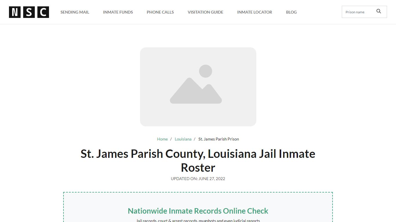 St. James Parish County, Louisiana Jail Inmate Roster